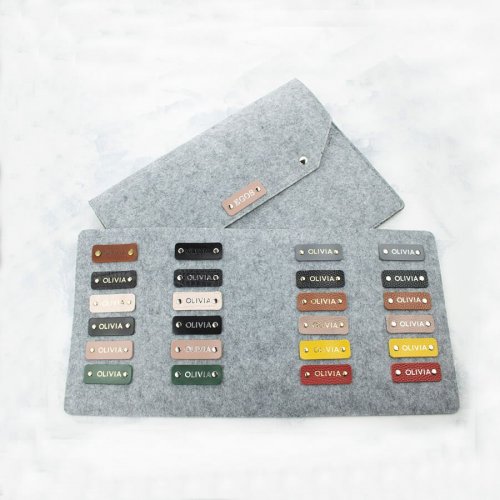 папка карман из войлока с именем