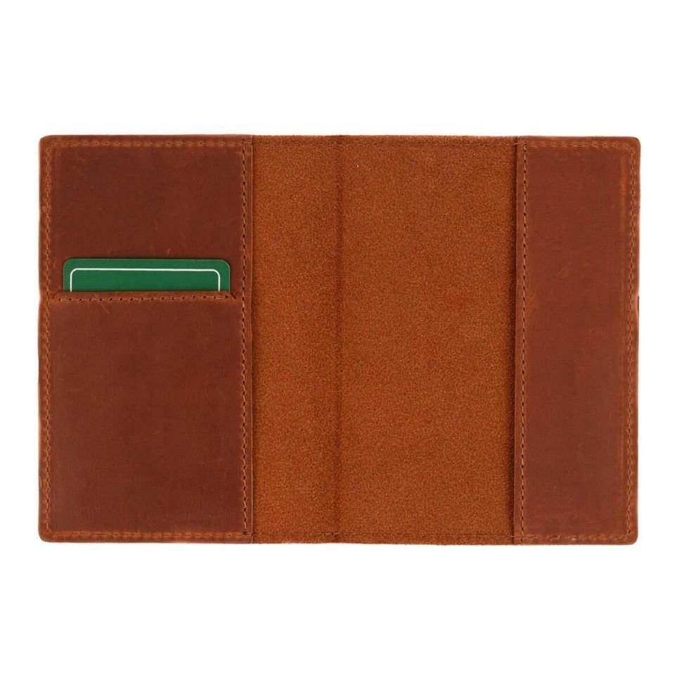 Обложка для паспорта Brown Whisky Тризуб 