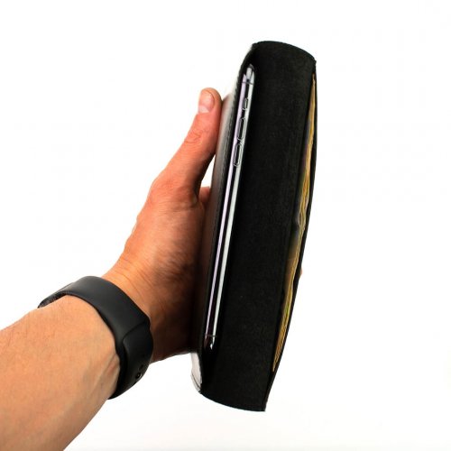 Чехол кошелек для телефона до 6.7 дюймов с инициалами