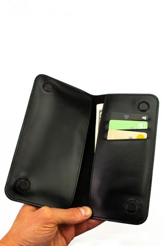 Кожаный чехол-кошелек для телефона до 6.7 дюймов