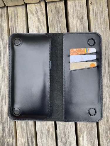 Кожаный чехол-кошелек для телефона до 6.7 дюймов