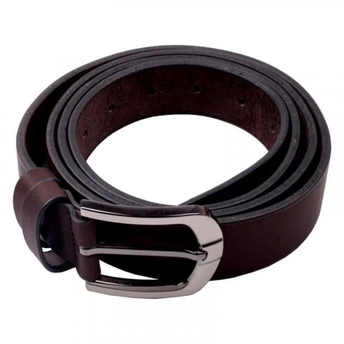 Кожаный коричневый мужской ремень EGOS