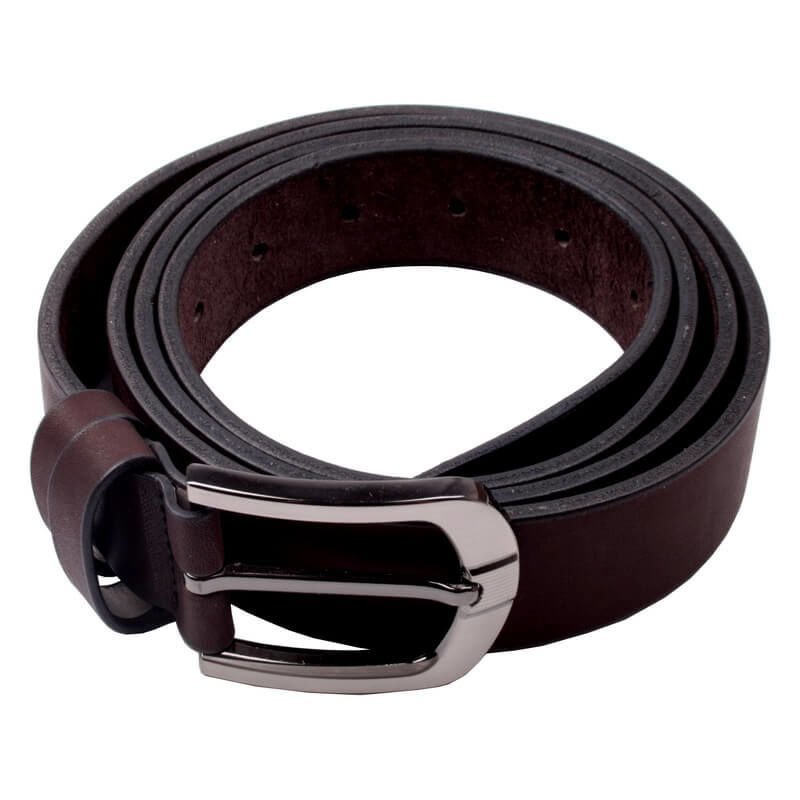 Кожаный коричневый мужской ремень EGOS