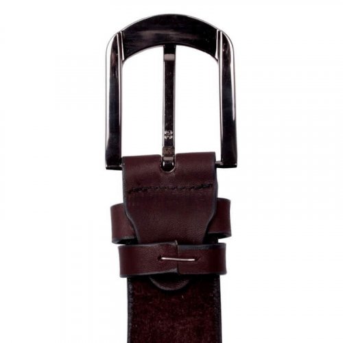 Кожаный коричневый мужской ремень EGOS